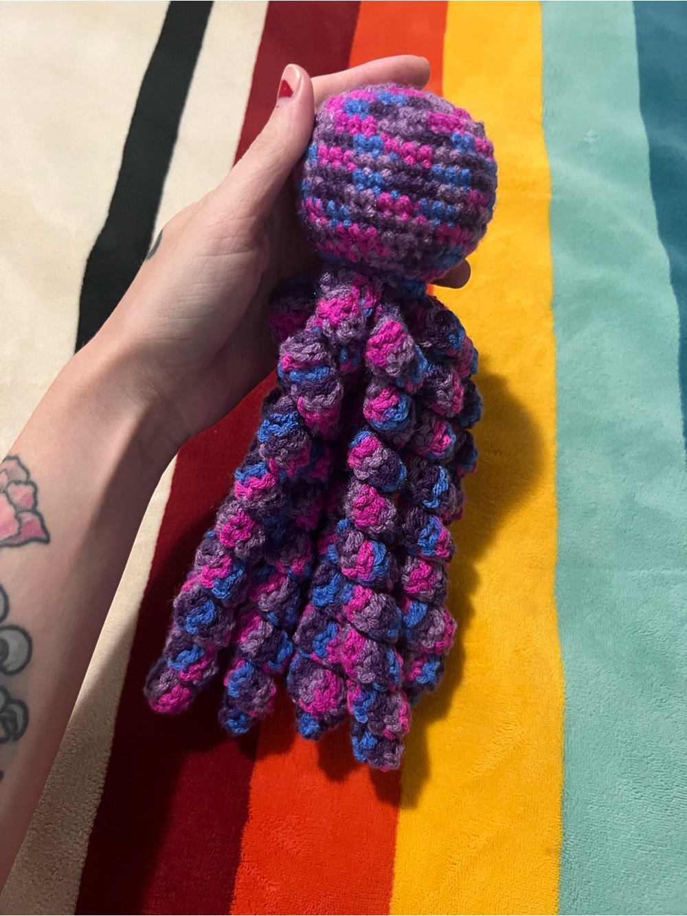 Colorful Crocheted Octopus 🐙 - Picture 6 of 8